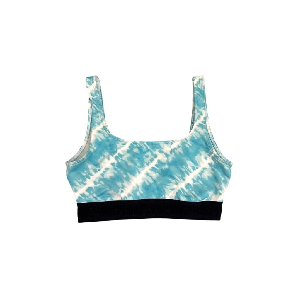 Victoria's Secret PINK Blue Tie Dye Athletic Sports Bra Size Women's Small
